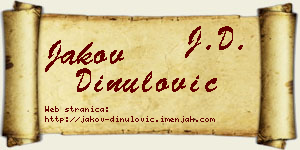Jakov Dinulović vizit kartica